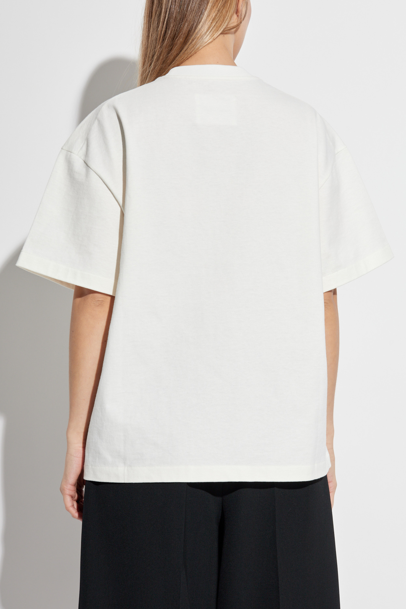 Tシャツ・カットソー Jil Sander FW25 T-SHIRT WITH LOGO (J03GC0137 J45148102) White T-Shirt With Logo - JIL SANDER - Russocapri